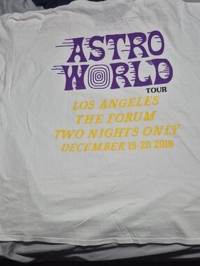 Travis Scott Astroworld Tour White Los Angeles Forum 2018 Graphic T Shirt 3xl